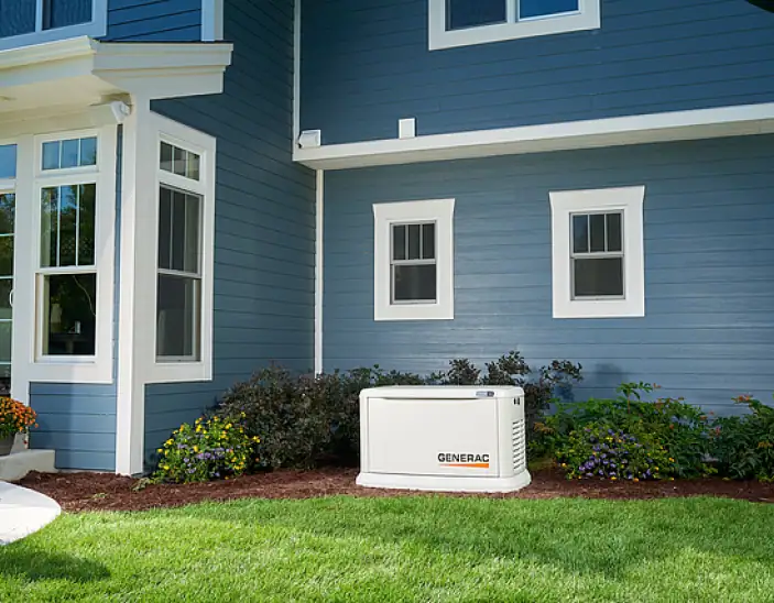 Home with installed Generac generator